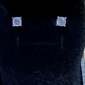Radiant Reflections 1/4 ct tw Diamonds Sterling Silver Earrings. New pre owned.